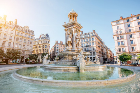A grand fountain.