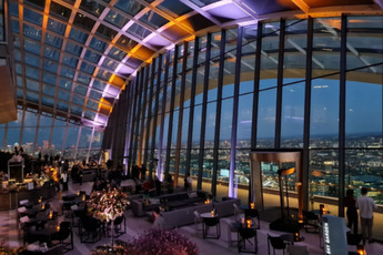 A view from the inside of Sky Garden in London.