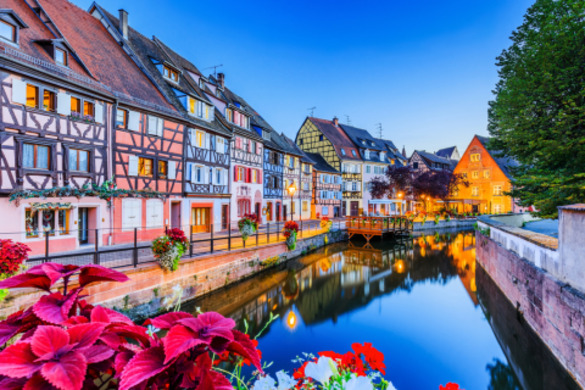 A quaint French town.
