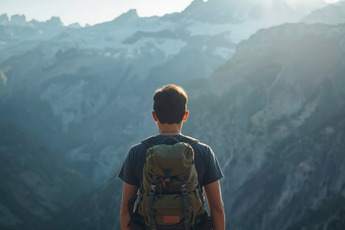 A backpacker in Asia.