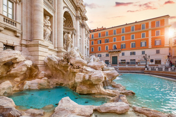 The famous Trevi fountain.