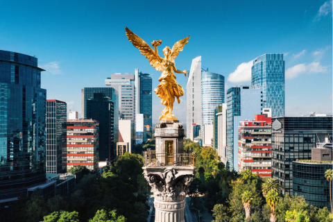 The Angel of Independence statue.